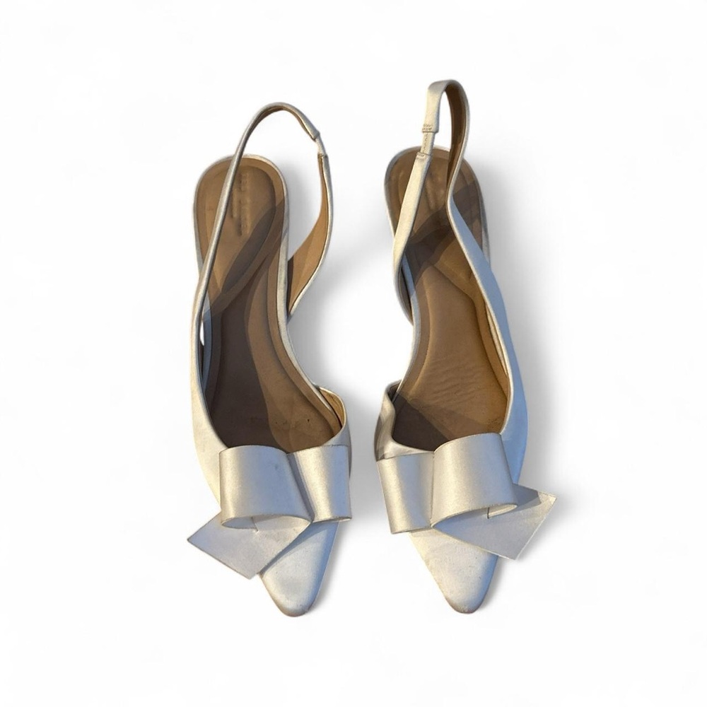 Ted Baker Elegant Cream Slingback Heels with Bow